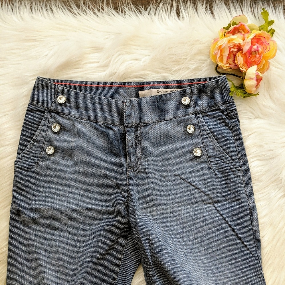 DKNY striped denim pants sz 4p